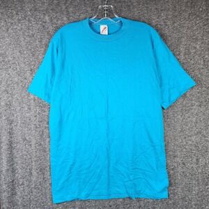 Jerzees T Shirt Mens L Vintage Z 108 FM Radio Blue Single Stitch Jerzees EUC
